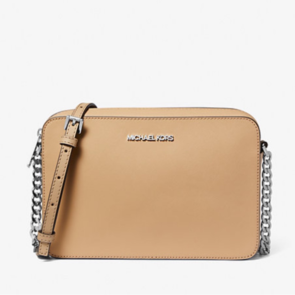 Michael Kors Jet Set Item Large East West Zip Crossbody Leather Camel 
NWT - Picture 2 of 16